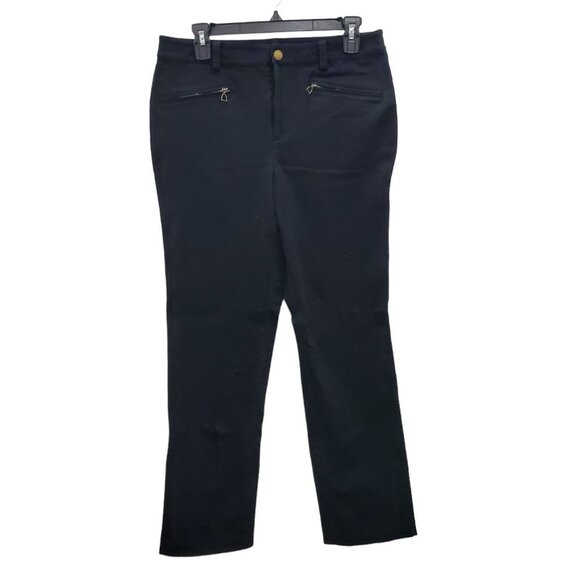 Lauren Ralph Lauren Women's Black Stretch Zip Pocket Straight Leg Jeans Size 8 - Picture 1 of 4